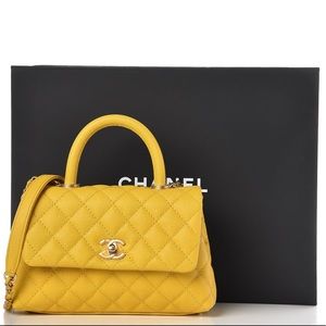 Chanel Coco Top Handle Mini/Small Yellow